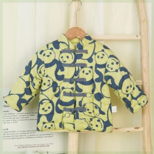 冬季马甲防寒小童卡通熊猫男童纯棉花袄纯手工棉衣加厚保暖棉服潮