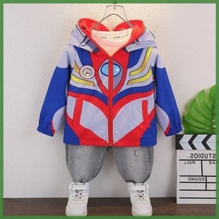 2025新款奥特曼儿童运动外套男童春季吸汗透气上衣亮灯女童塞罗衣