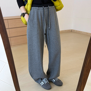 2025秋季 彎刀褲 簡(jiǎn)約窄版 韓版 休閑高腰顯瘦直筒長(zhǎng)褲 新款 話(huà)里基礎(chǔ)款