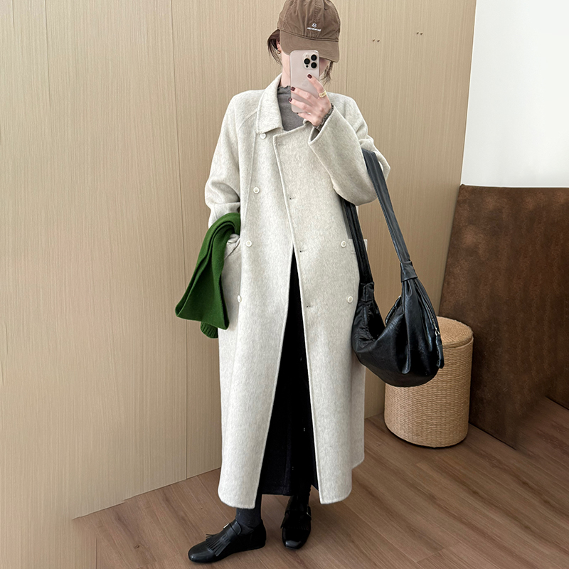 话里高级感时尚长款大衣
