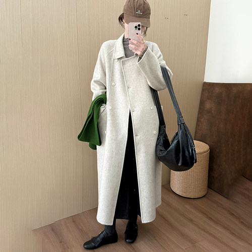 话里高级感时尚长款大衣