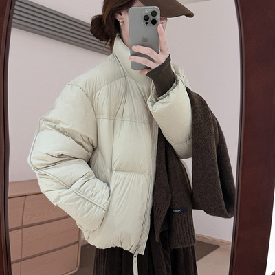 话里短款简约小个子羽绒服