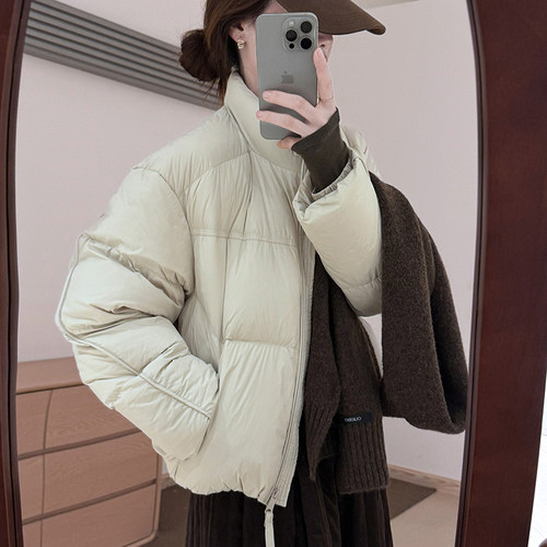 话里短款简约小个子羽绒服