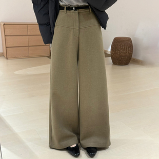 裤 通勤百搭加厚长裤 2025冬季 韩版 女 新款 话里高腰显瘦2色直筒西装