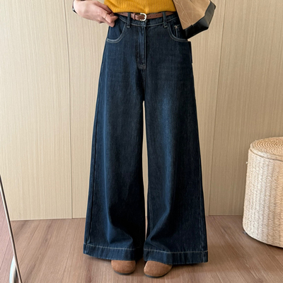 话里小个子高腰牛仔裤