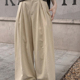 2026春季 阔腿裤 新款 宽松显瘦薄款 韩版 话里简约风气质一条杠休闲裤