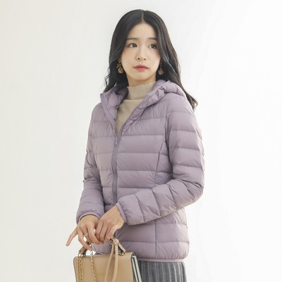 轻薄羽绒服女2025冬新国标连帽短款90白鸭绒保暖外套K2013