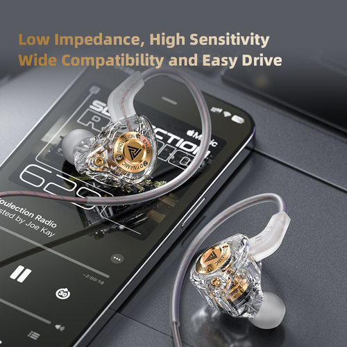 QKZ ENZO 恩佐 入耳式动圈耳机 HiFi音质重低音线控 有线耳机批发