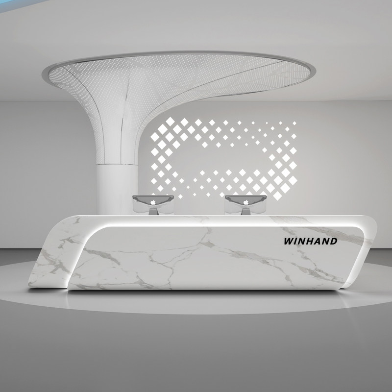 公司圆弧前台接待台美容院收银台医院导诊台护士站简约现代服务台