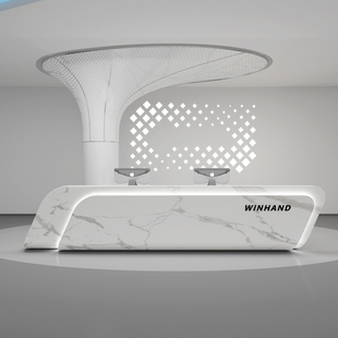 公司圆弧前台接待台美容院收银台医院导诊台护士站简约现代服务台