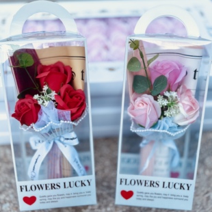 香皂花花束妇女节商超活动送客户肥皂花花束玫瑰花束永生花束礼盒