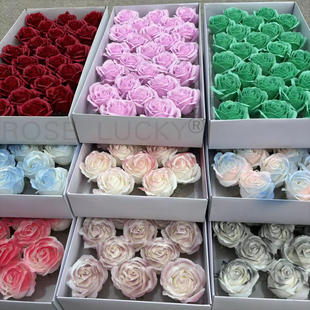 5层香皂花大花头玫瑰花情人节仿真花圣诞肥皂花平安果礼盒diy装饰