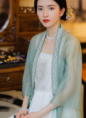 复古日记春夏新款桑蚕丝女装绣花真丝衬衣新中式国风衬衫3010212