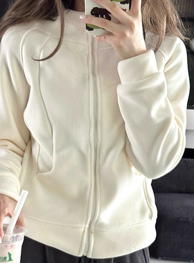 l*ulu平替 摇粒绒战士 立领+连帽 修身显瘦外套