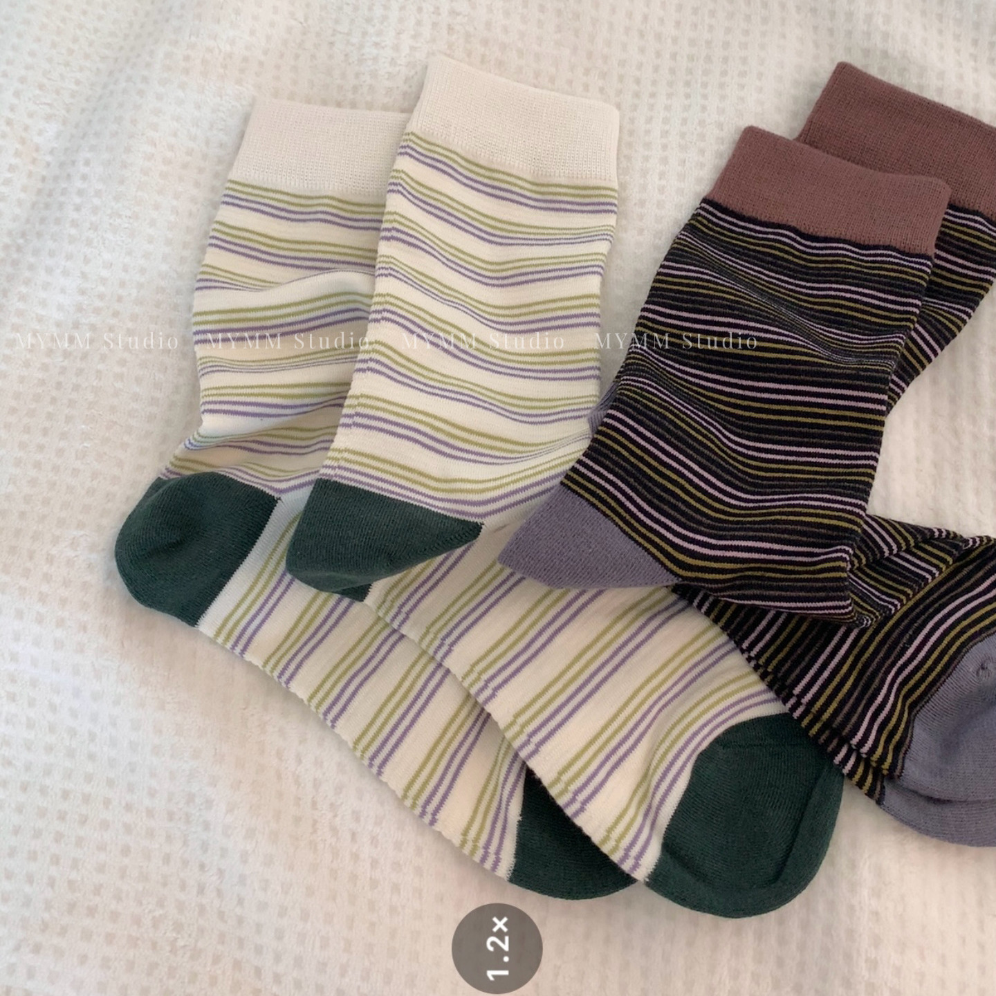 11/3 20:00 秋叶原 日系复古条纹小众文青风撞色百搭短袜堆堆袜