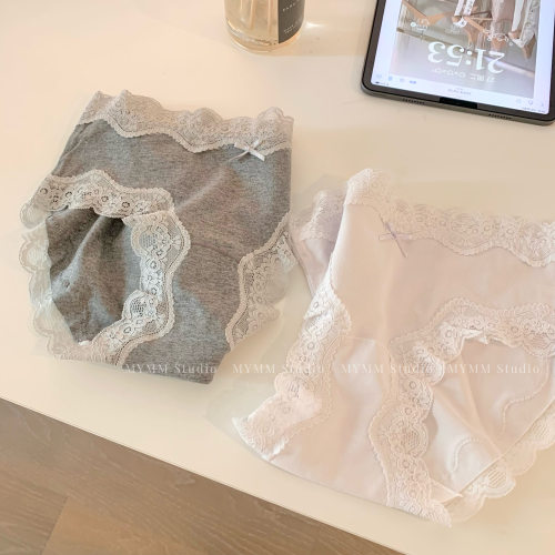 5/16 20:00 奶酪芙芙 少女感拉满～纯棉亲肤透气蕾丝中腰内裤