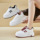 Кроссовки 2024 года, осенняя белая обувь, новая корейская версия ins для студенток, спортивная обувь на толстой подошве, повседневная женская обувь mini 2