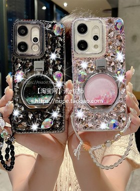 适用于oppoReno14pro手机壳K13Turbo奢华水钻K12plus创意支架Reno13女Reno12pro防摔Reno11pro个性Reno14新款