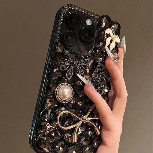 适用iPhone16苹果15ProMax满钻手机壳14/13全包11奢华水钻15Pro防摔女全包防摔带镶钻ins风网红女神款高档女