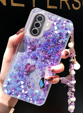 适用于华为畅享50手机壳60女款畅玩40plus动态流动华为novaY70畅玩30液体流沙nova70plus畅玩50plus防摔