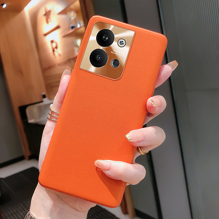 适用于oppoReno9手机壳Reno12新款11简约Reno11全包防摔Reno8pro+素皮Reno6潮Reno7se奢华Reno5pro硅胶Reno5
