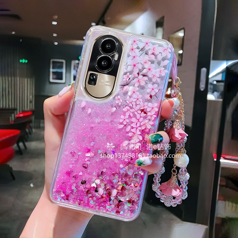 oppoReno10pro闪粉流沙硅胶软壳
