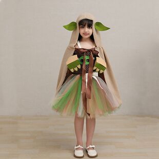 星球大战尤达宝宝yoda baby儿童万圣节cosplay服装曼达洛人蓬蓬裙