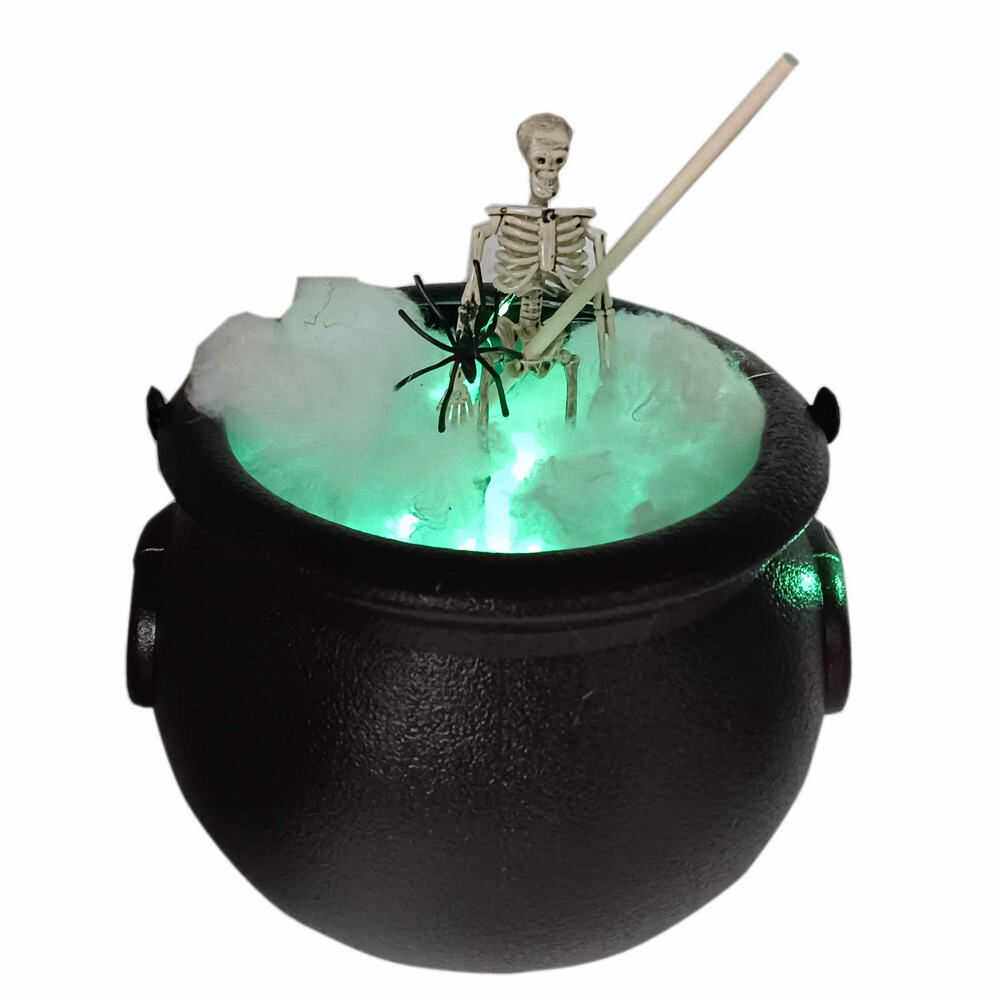 万圣节发光LED骷髅桶恐怖发光灯饰闪光大桶手提桶创意整蛊装扮