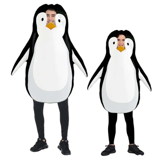 新品海绵舞台扮演服个性企鹅印花亲子动物表演服cosplay演出服装