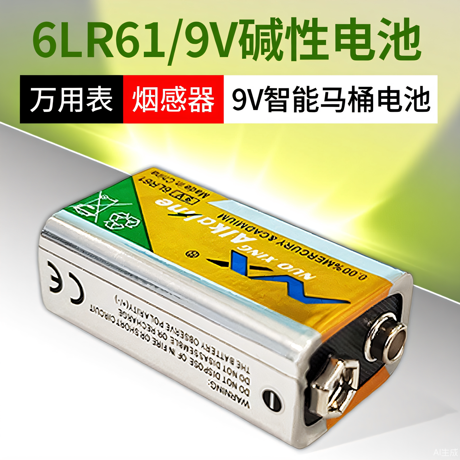 诺星9V碱性电池万用表烟感器电池