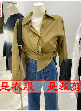 明辉纸样新款春夏DIY缝纫衣服样板宽松长袖女衬衫裁剪图纸23181
