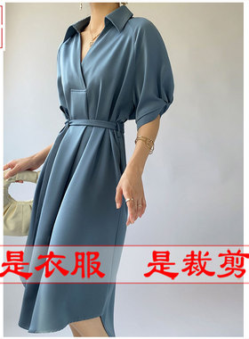 明辉纸样新款春夏牛皮纸图纸时尚短袖宽松连衣裙裁剪样板纸22058