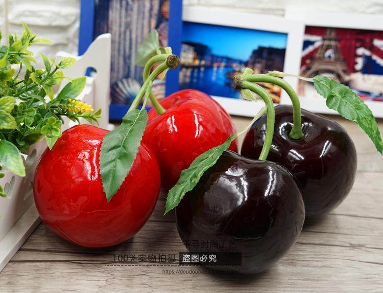 仿真特大号大樱桃车厘子模型仿真水果家具装饰环头饰配装饰品,家居饰品,仿真水果,淘宝优惠券,粉丝福利购,淘宝优惠卷