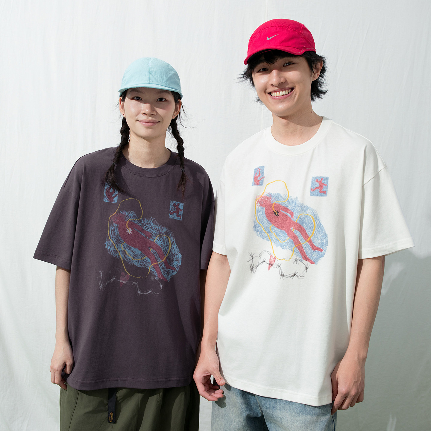 Mentmate 26SS 原创充电人插画涂鸦tee夏 小众圆领短袖T恤 蒙马特