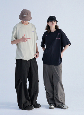 Mentmate 25SS 极简风小众刺绣设计T恤衫 男女款休闲百搭宽松短袖