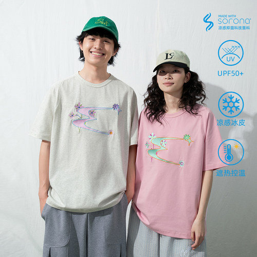 个性刺绣logo宽松休闲圆领上衣夏