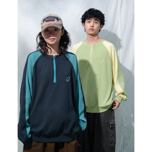 户外运动风撞色华夫格半拉链圆领长袖 秋季 卫衣内搭 25AW Mentmate