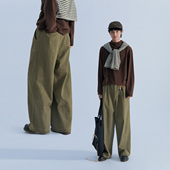 日系宽松休闲百搭通勤长裤 Mentmate 裤 男 基本款 灰绿色直筒工装