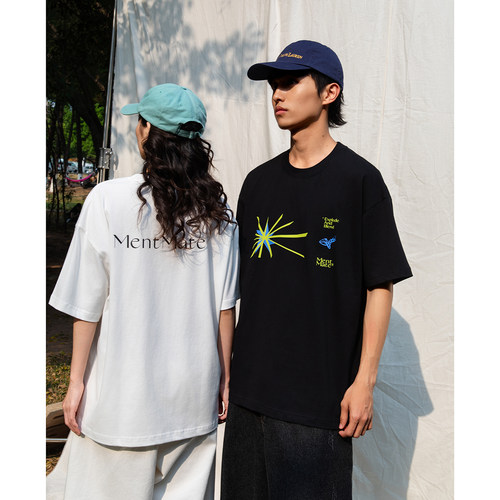 个性简约印花涂鸦打底衫体恤夏季