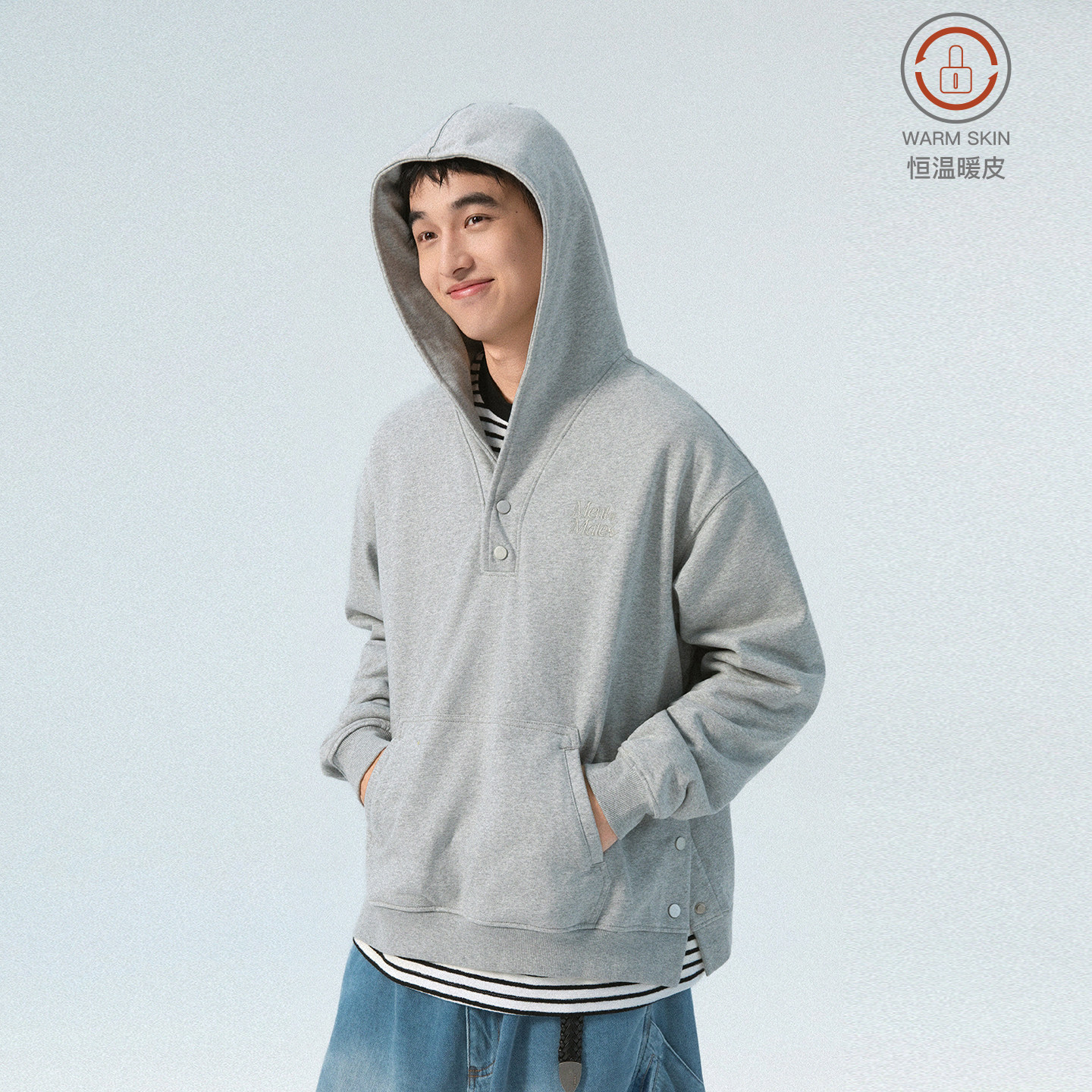 下摆开叉帽衫休闲街舞风潮男卫衣图片