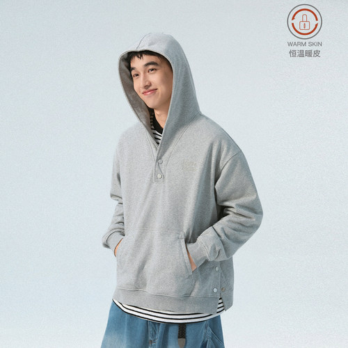 下摆开叉帽衫休闲街舞风潮男卫衣