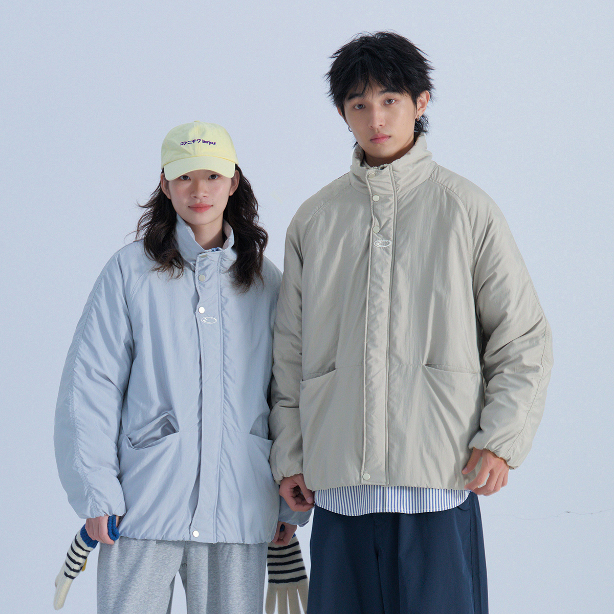 MENTMATE24AW纯色立领棉服