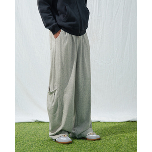 男束脚长裤 秋冬慵懒松弛感大口袋拼接毛圈休闲卫裤 25AW Mentmate