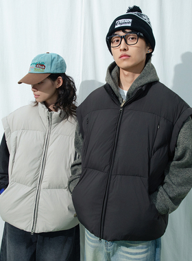 Mentmate 25AW 秋冬纯色百搭棉衣马甲 男女基础款休闲BF立领棉服