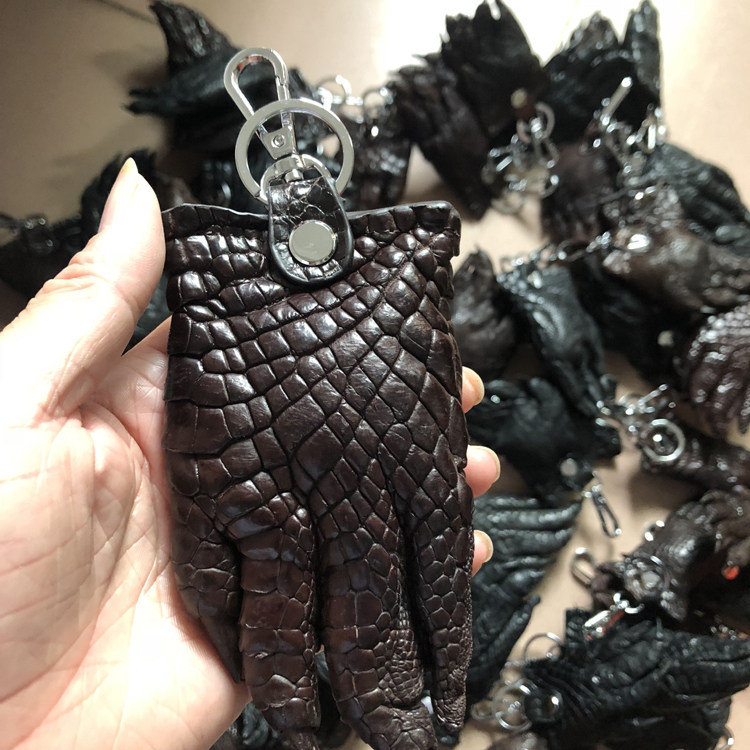 泰国鳄鱼爪子钥匙扣挂件汽车真皮挂件钥匙扣链鳄鱼抓