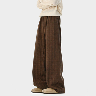 男女潮牌宽松百搭阔腿长裤 悟空有货美式 复古老钱风直筒重磅休闲裤