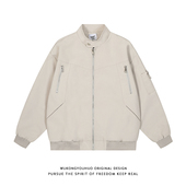 悟空有货美式 高街立领工装 飞行员夹克男潮牌拉链设计感棒球服外套