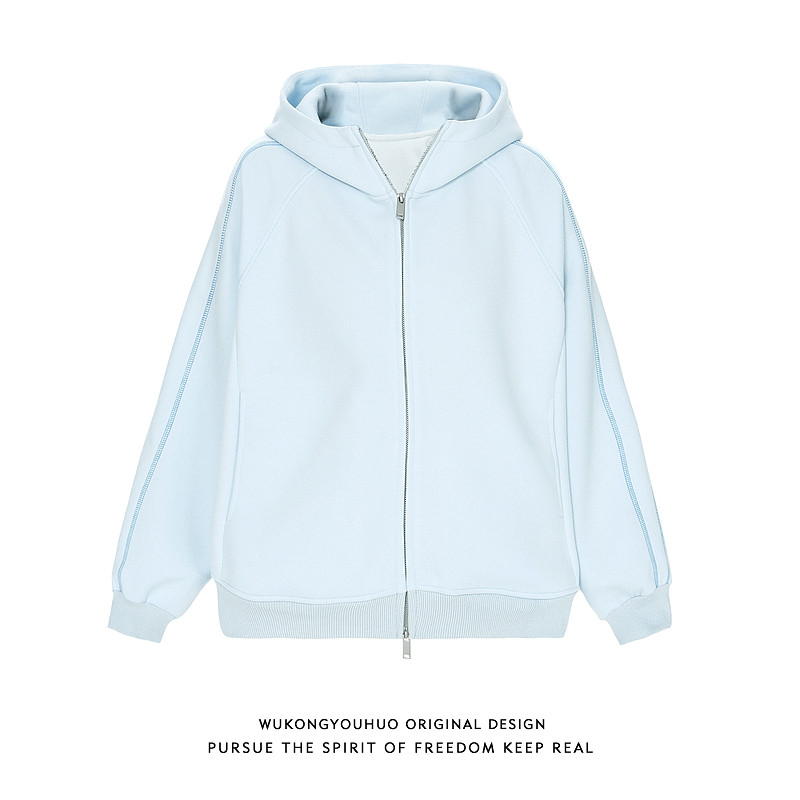 悟空有货潮牌复古重磅开衫连帽卫衣男女春季情侣宽松百搭帽衫外套,男装,卫衣,淘宝优惠券,粉丝福利购,淘宝优惠卷