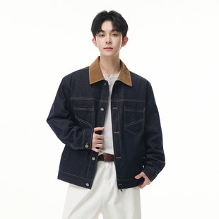 悟空有货美式潮牌原牛工装短款牛仔外套男女复古cleanfit工装夹克