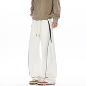 男女复古宽松潮流百搭阔腿长裤 悟空有货潮牌美式 抽绳松紧运动卫裤